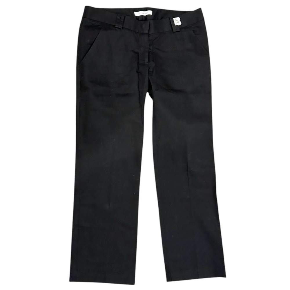 Ulla Johnson Black Crop Ankle Pants Pockets Zipper 100% Cotton 2
